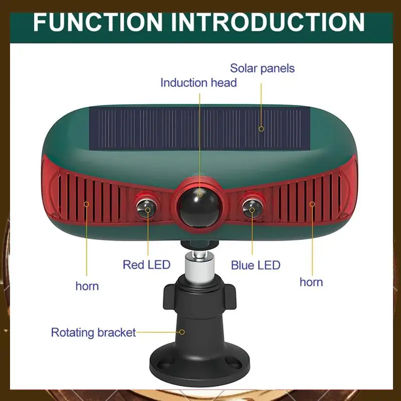 

Utdoor Security Alert System Outdoor Animal Repeller Barking 129Db Sound Warning-T88C