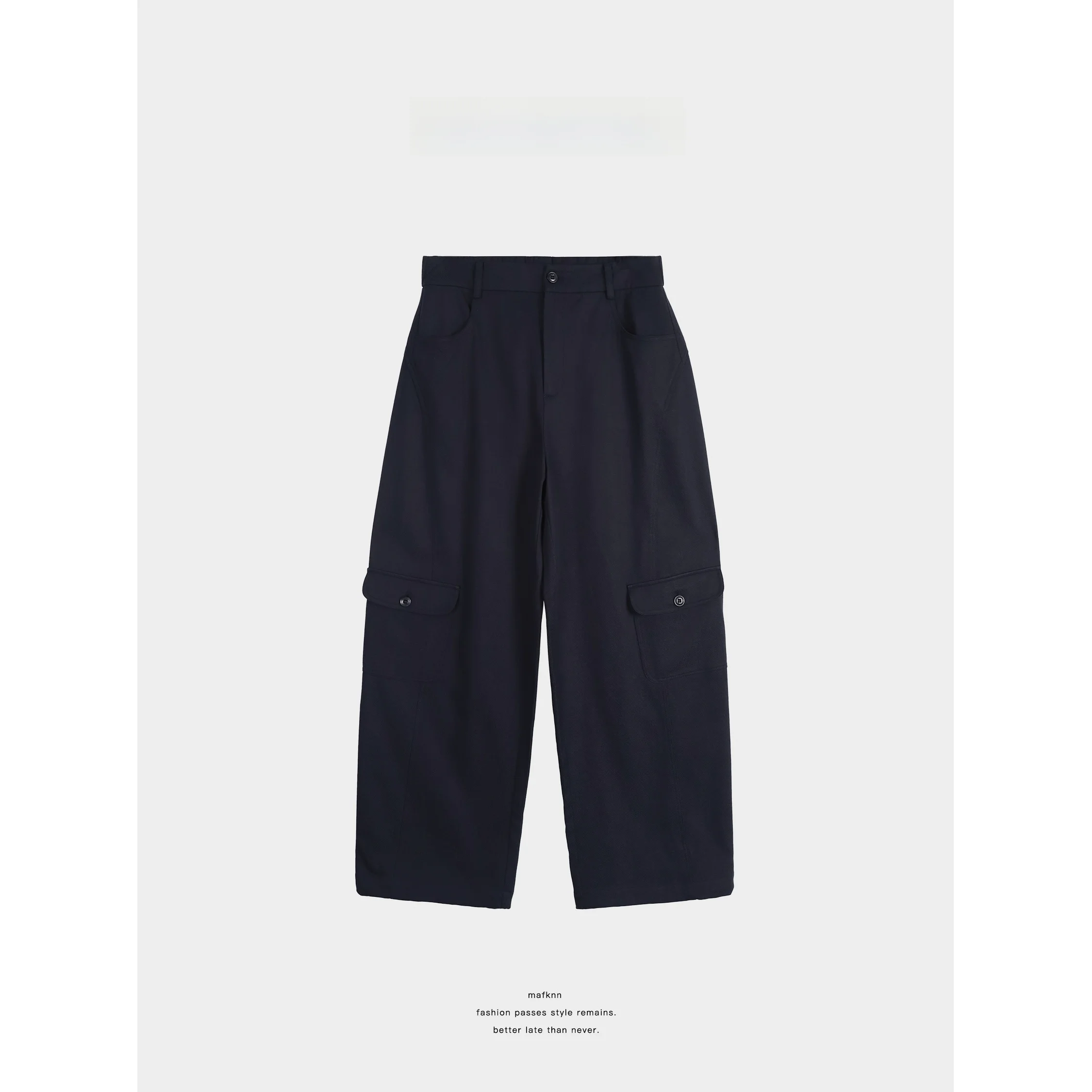 

American Retro Work Pants Jiojio Private Label Cotton Asymmetrical Knife ape Casual Straight Leg Pants for Women