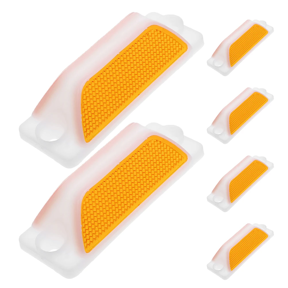 

6pcs Reflective Delineator Markers Polycarbonate Driveway Bump Street Signs for Highway Garage Pavement Lane