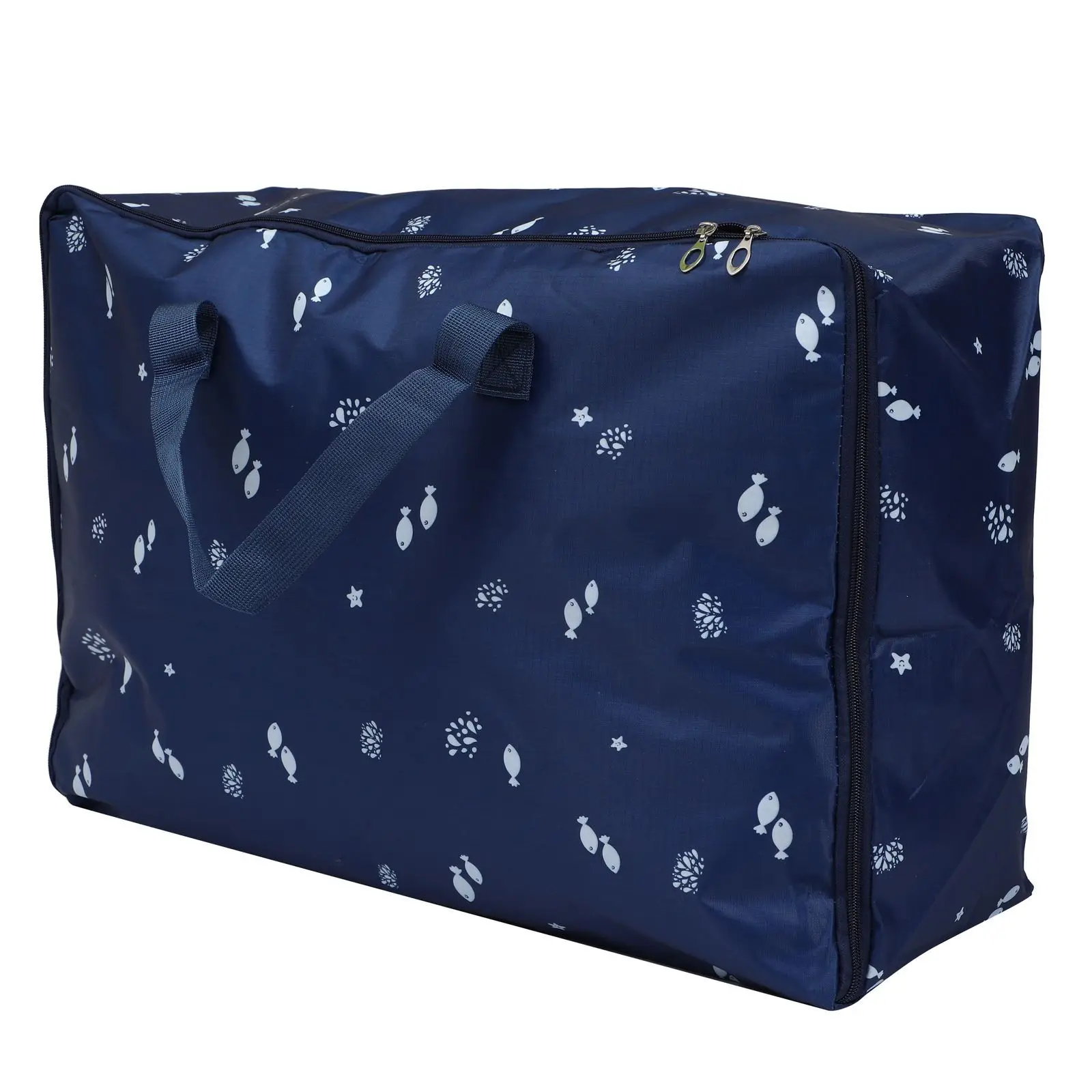 

1 pc Waterproof Quilt Storage Bag Oxford Cloth Heavy Duty Zipper Foldable Reusable For Home Dorm Moving Multipurpose Organizer