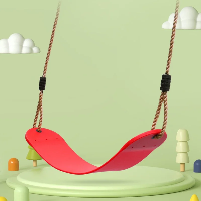 Swings for Children Indoor Outdoor Toys Soft Board Garden Swing Kids Hanging Seat Toys with Height Adjustable Ropes Gift