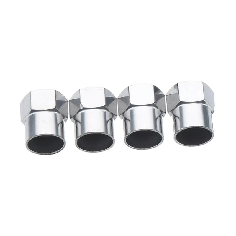 12Pcs/set TR413 Chrome Car Tire Wheel Tyre Valve Stem Hex Caps Case W/ Sleeve Cover For Automobiles Motorcycles Trucks Bikes