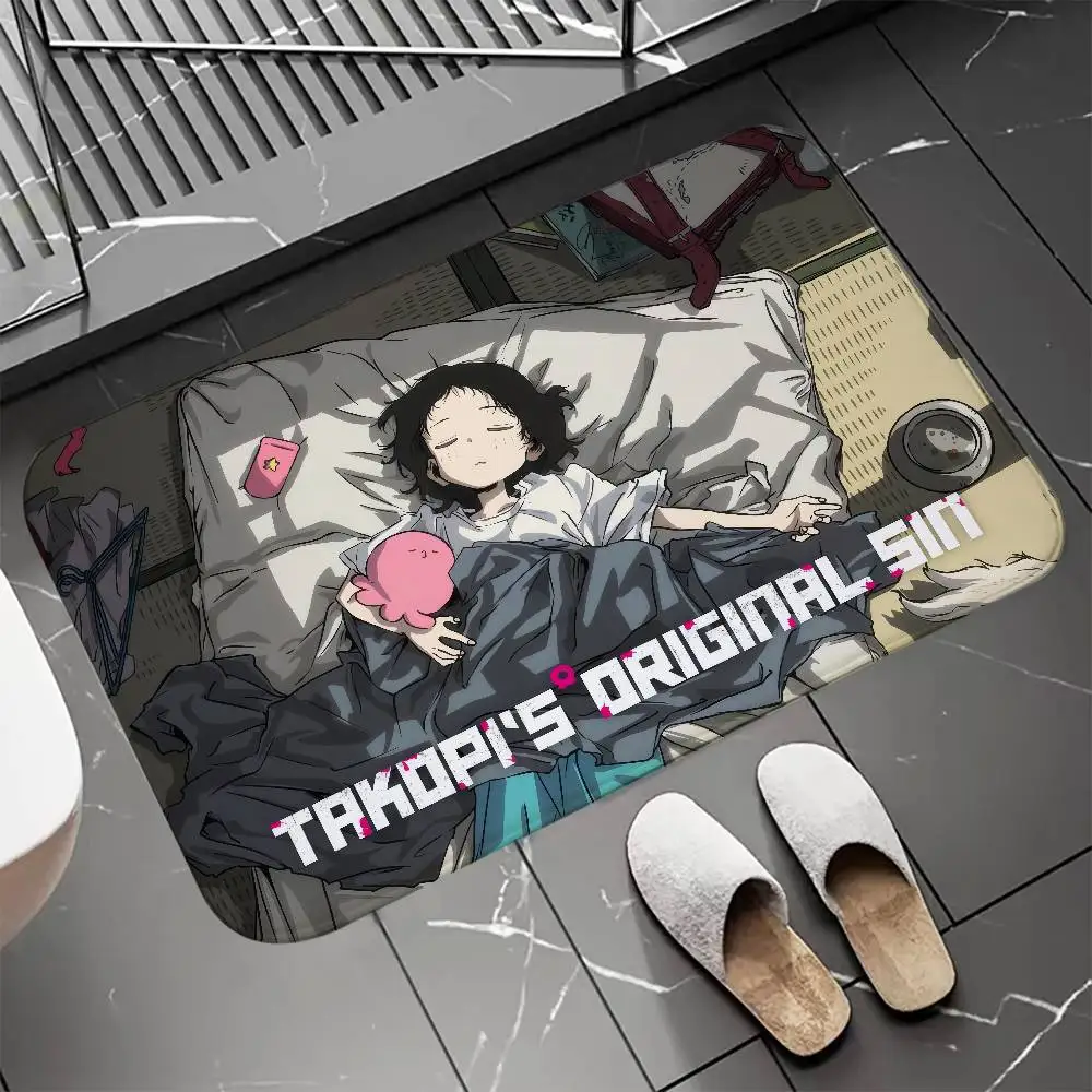 

Takopis O-Original Sin Floor Mat Entrance Doormat Bath Mats Non-slip Mat Carpets Carpet Entrance of House Custom Kitchen
