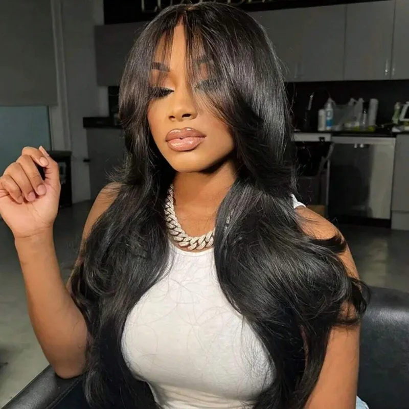

40 Inch 13x6 Body Wave Lace Front Wigs Human Hair 200% Density HD Lace Front Wigs Human Hair Pre Plucked Transparent For Women