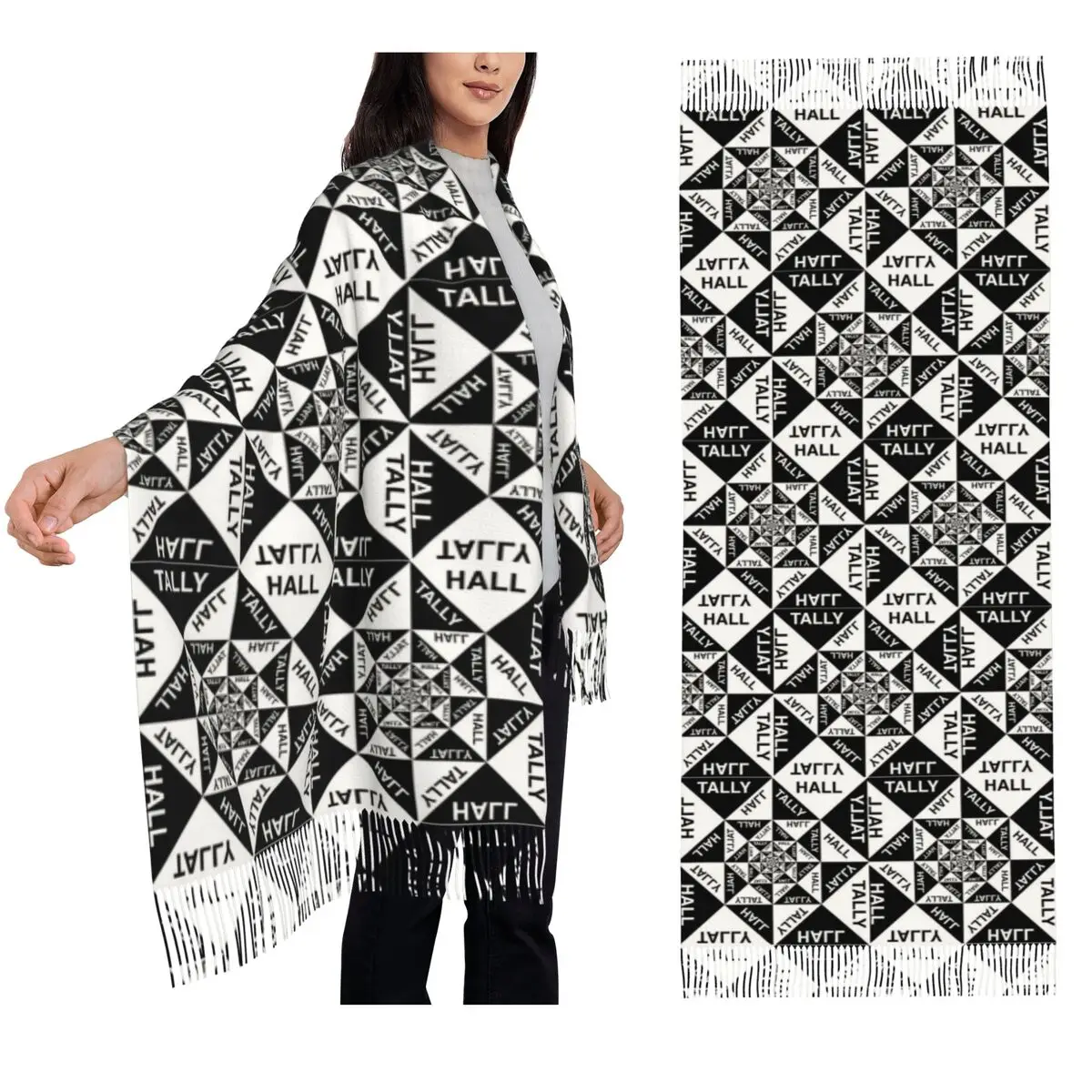 

Новый 02 Tally Hall Band Logo Жанр Инди Поп Шарф Шарфы с кисточками для женщин Шали и накидки Длинная осенне-зимняя шаль