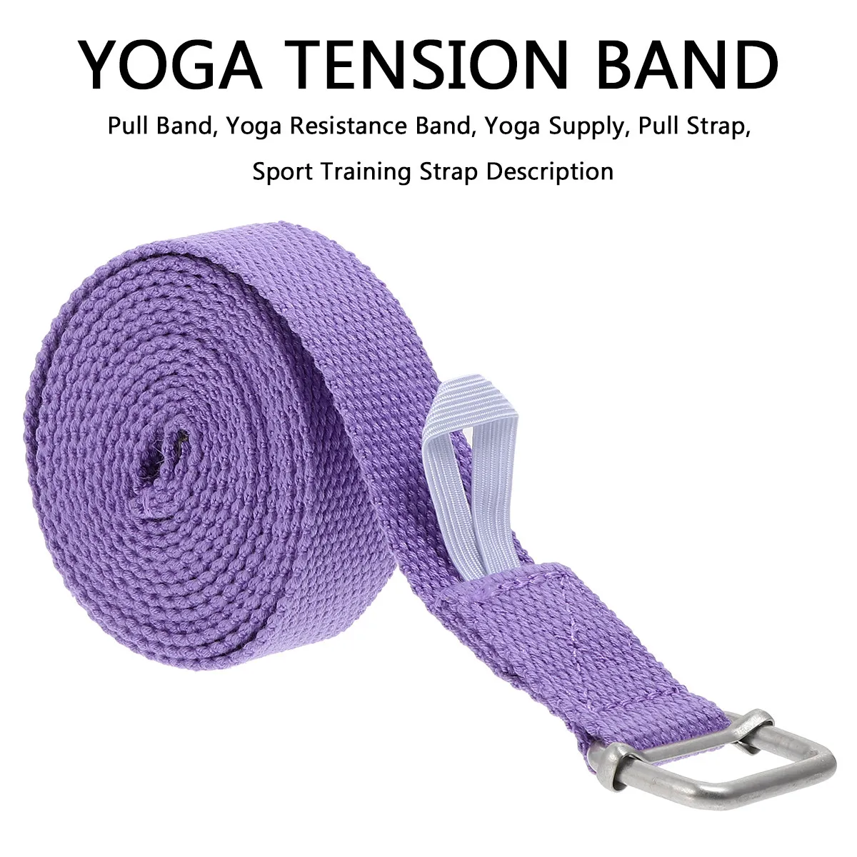 1Pcs Soft Breathable Cotton Yoga Resistance Band Enhances Muscle Activation Improves Pose Mastery Stretch Band Fitness Supply