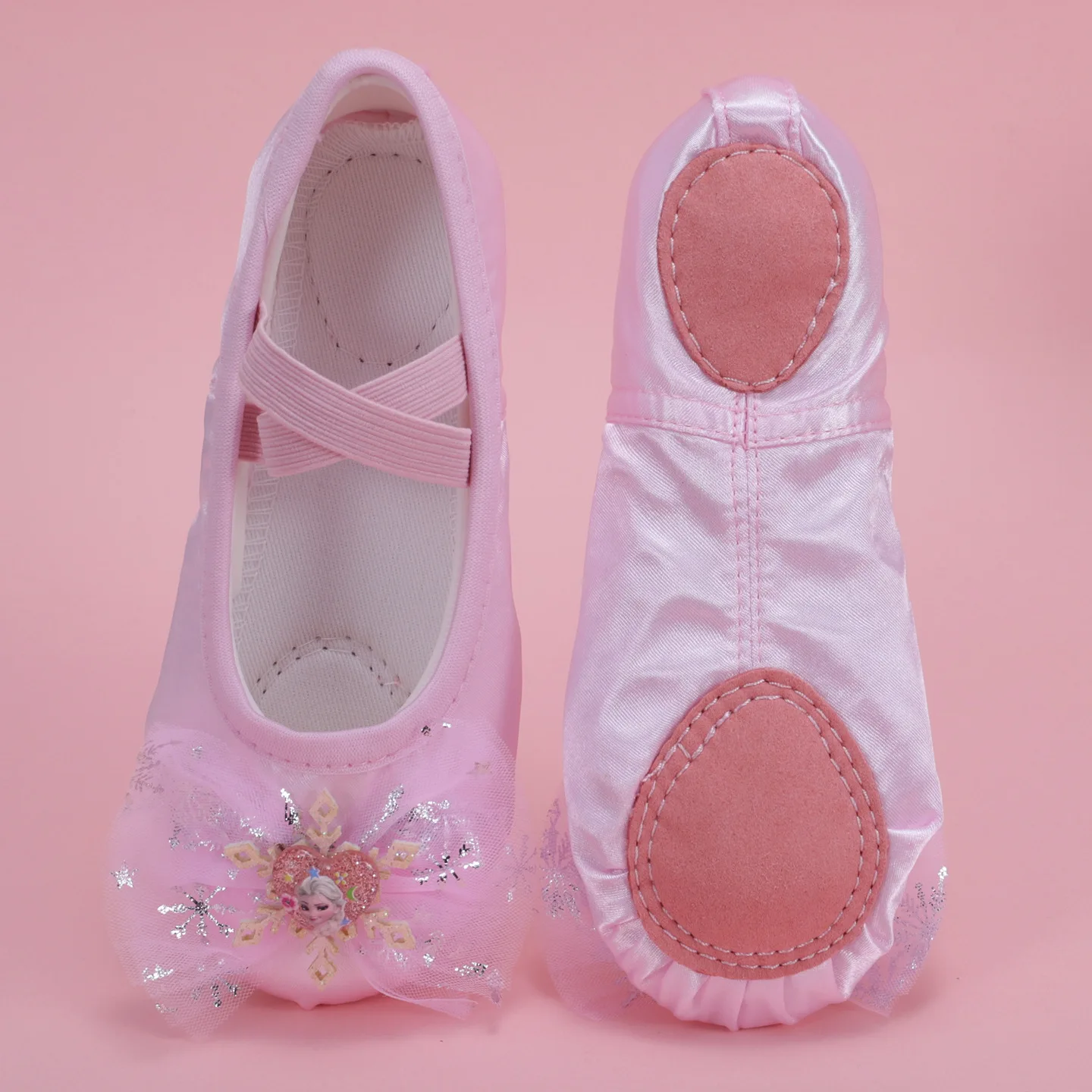 الفتيات أحذية الباليه لينة وحيد الباليه الرقص إلسا الأطفال ممارسة أحذية راقصة الباليه امرأة الجمباز الأرجواني الأزرق حجم 23-39