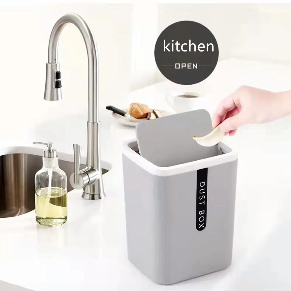 Creative Storage bucket Removable Shake cover Mini Small Waste Bin Trash can Sundries Barrel