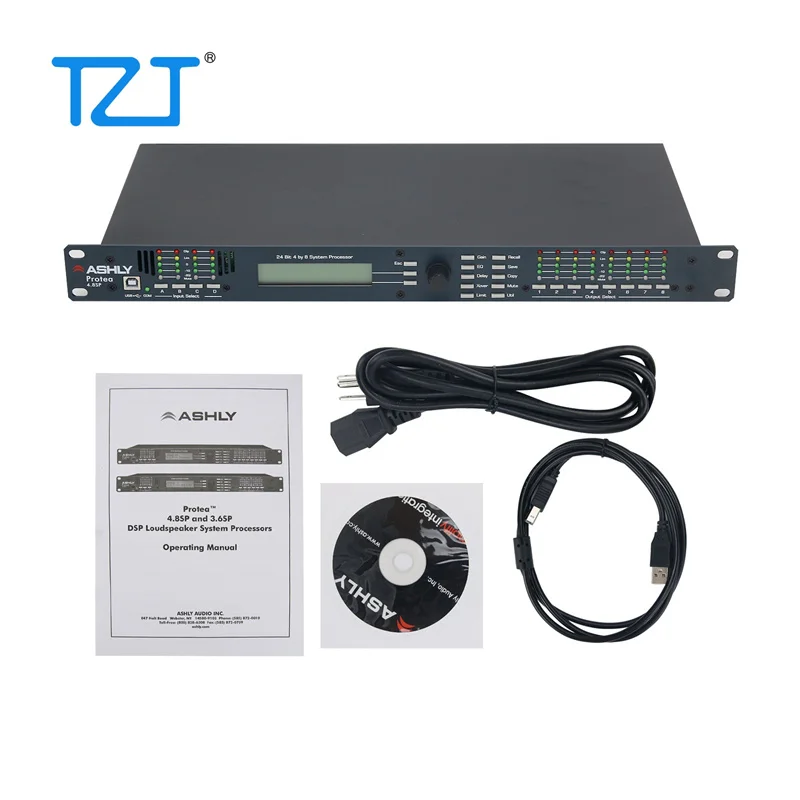 

TZT 4.8SP 110V/220V Digital DSP Audio Processor Original Software 4 Input 8 Output Professional Sound System