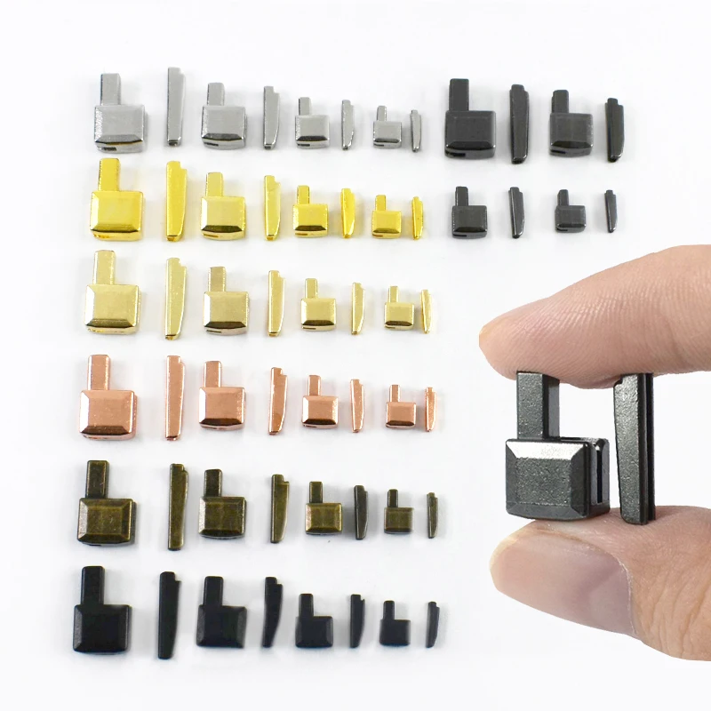 

50/100Sets 3# 5# 8# 10# Sewing Zipper Stopper Metal Zippers Bottom Socket End Stop Bags Zip Repair Kits DIY Crafts Accessories