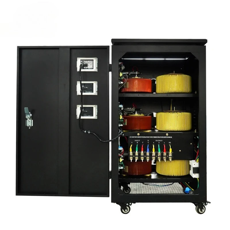 Three-Phase Automatic Voltage Regulators/Stabilizers 10KVA to 100KVA Range AC 380V Industrial Machines