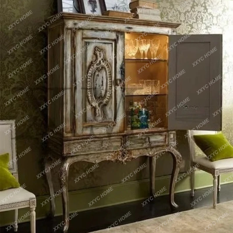 

Тумба-витрина из массива дерева LX в винтажном стиле, ретро и старинный дизайн.