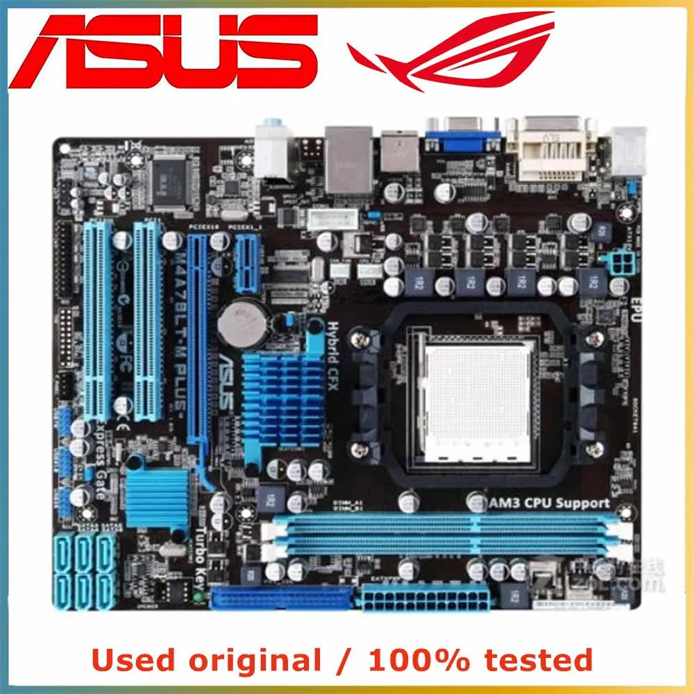 

For ASUS M4A78LT-M PLUS Computer Motherboard AM3 DDR3 16G For AMD 760G Desktop Mainboard USB2.0 SATA II