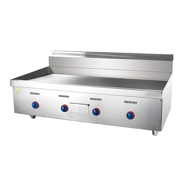 Gas Flat Griddle Commercial Restaurant Kitchen Stainless Steel Flat Plate Gas Grill Griddle