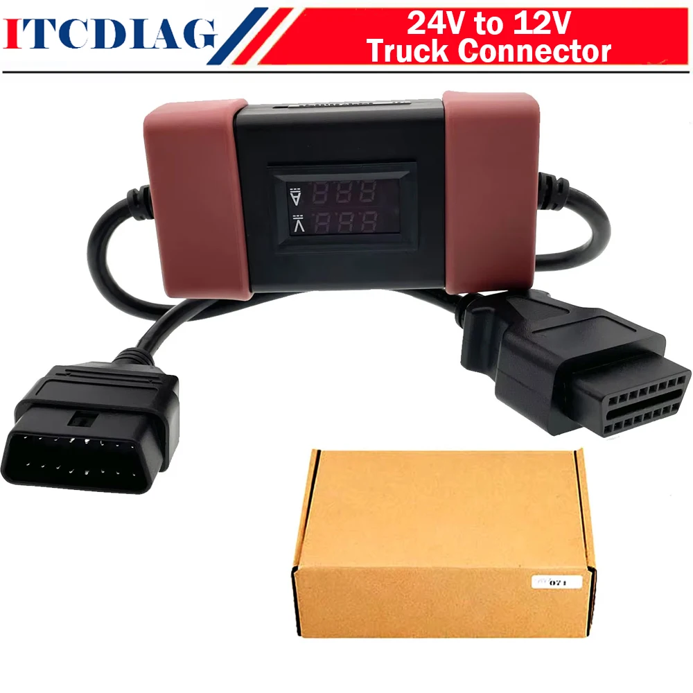

24V to 12V Truck Connector Heavy Duty Truck Diesel Adapter Cable Converter For easydiag 3.0 Easydiag 2.0 Golo 3 OBD2 Scannner