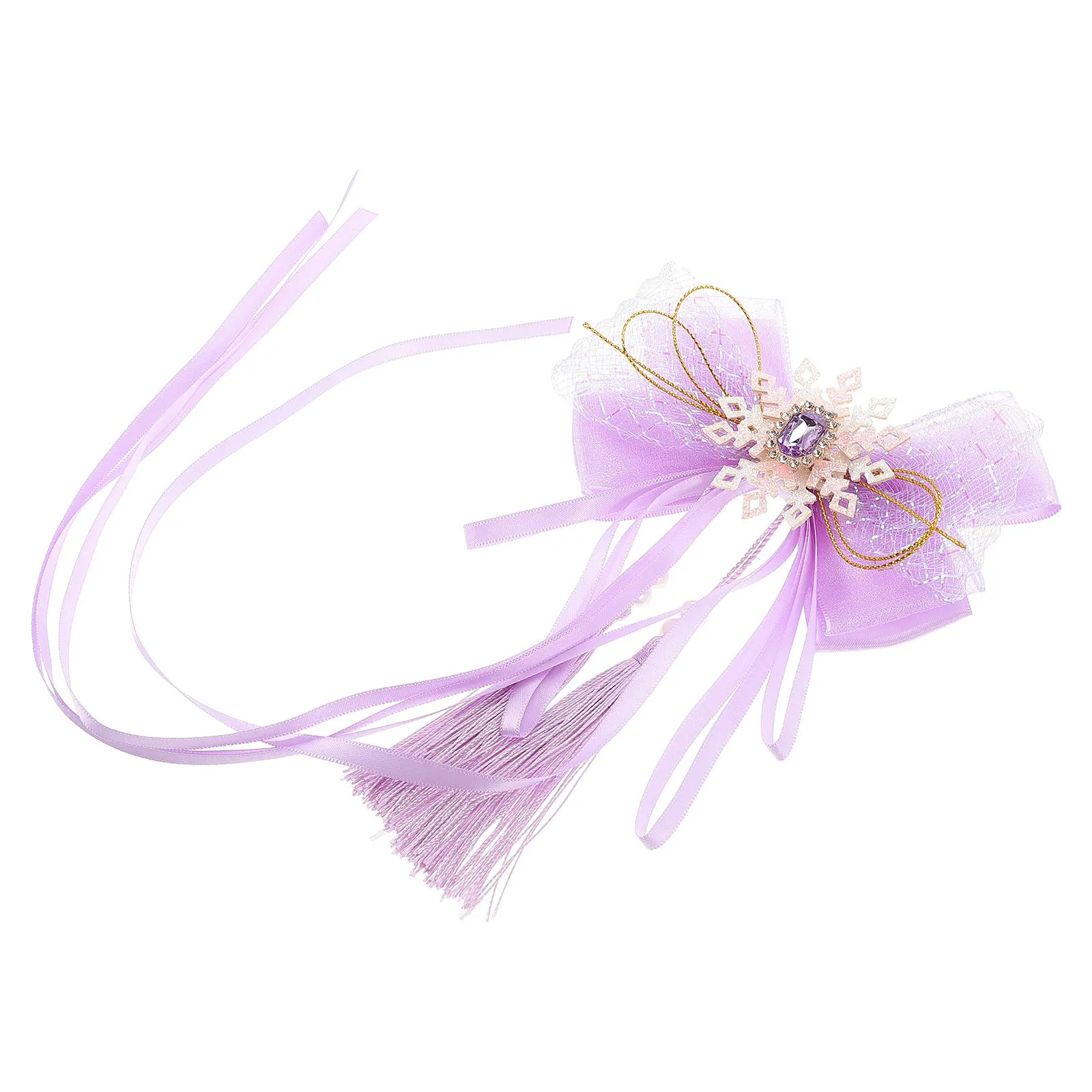 

Заколки для волос с бантами для девочек в китайском стиле, с тюлевыми лентами, фантазийные детские заколки для праздников