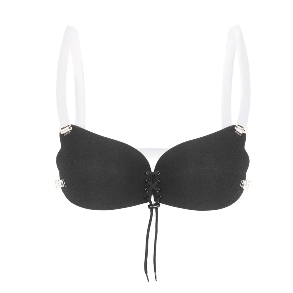 Reggiseno invisibile reggiseno Push Up in Silicone per abito da sposa reggiseno magico con spalline trasparenti Top intimo Bralette senza schienale