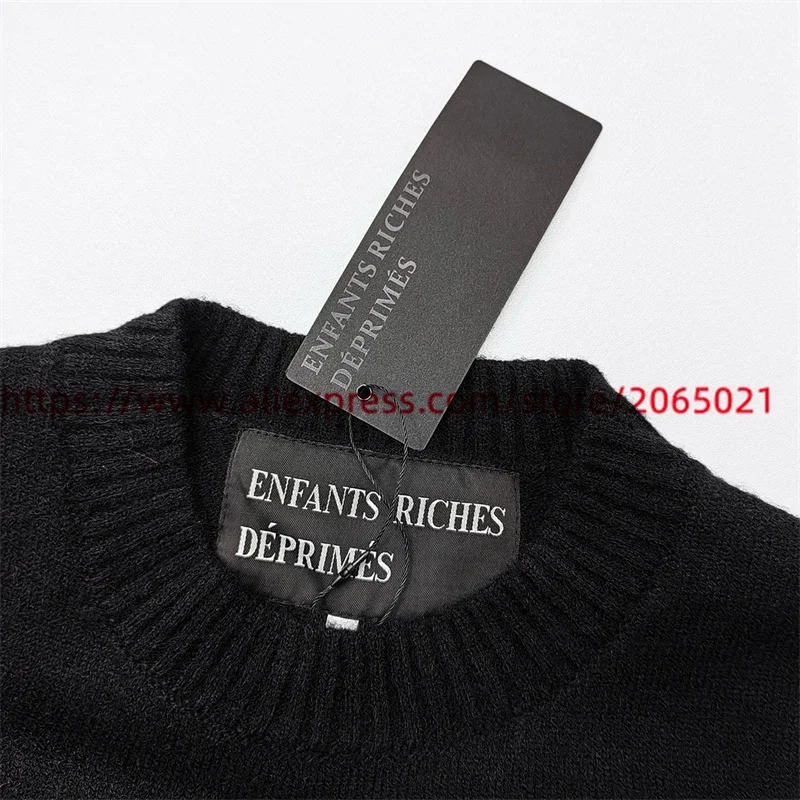 2024fw Enfants Riches Deprimes Sweater Men Women 1:1 High Quality Crew Neck Jacquard Sweatshirts