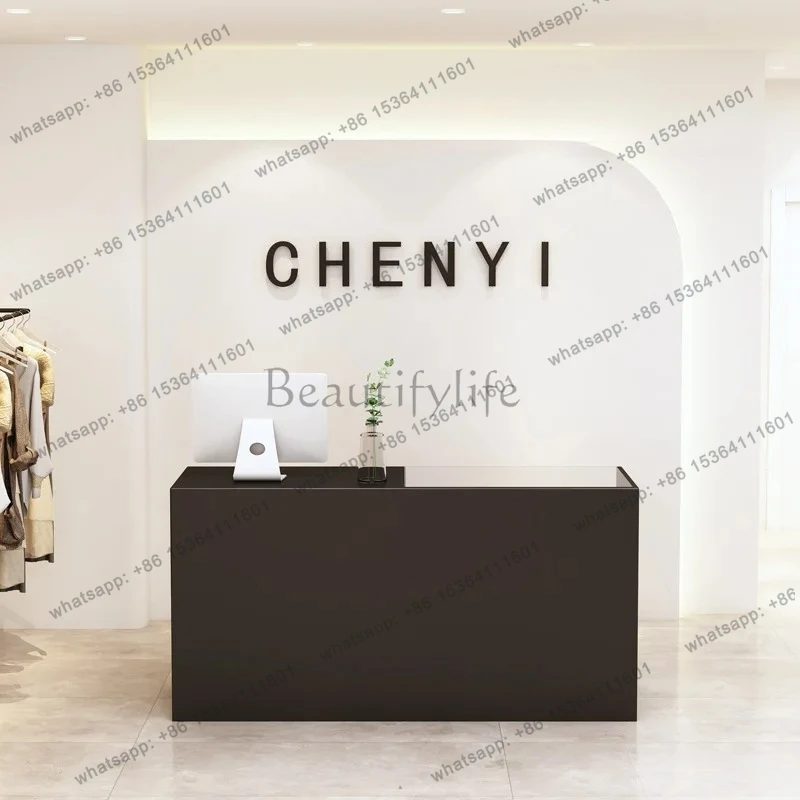 Clothing store small paint checkout page store display cabinet integrated bar