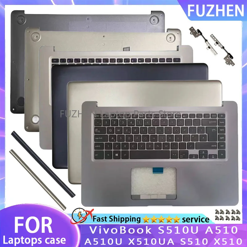 

New For ASUS VivoBook S510U A510 A510U X510UA S510 X510 F510U A510 F510 Laptop LCD Back Cover/Front Bezel/Hinges