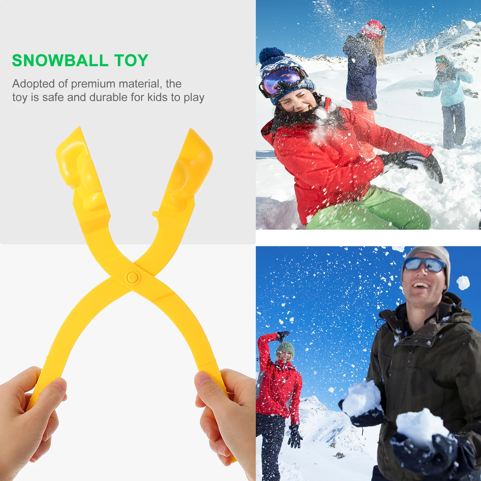 Play with Snow Snowball Clip Child Globe Snowglobe Plaything Outdoor Toys Plastic Winter Maker