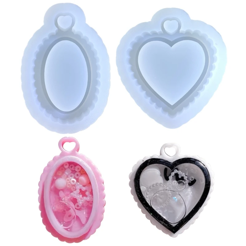 

Silicone Keychain Moulds Pendant Moulds DIY Candy Crafts Moulds Handmade Gadget Keychain Decoration 2 Shapes to Choose