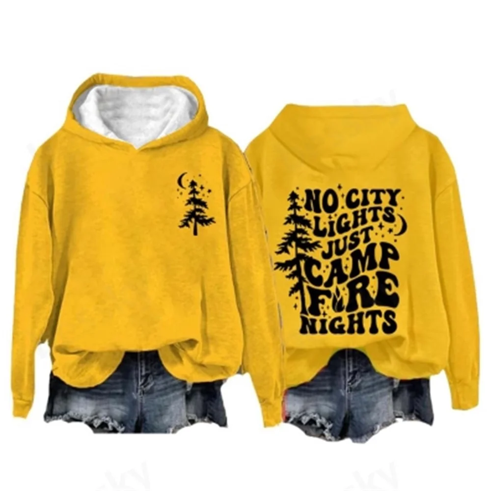 

Women's Letter Printed Hooded Sweatshirt Top Casual Streetwear Style Graphic Print Long Sleeve Comfortable Fit Sweatshirt
