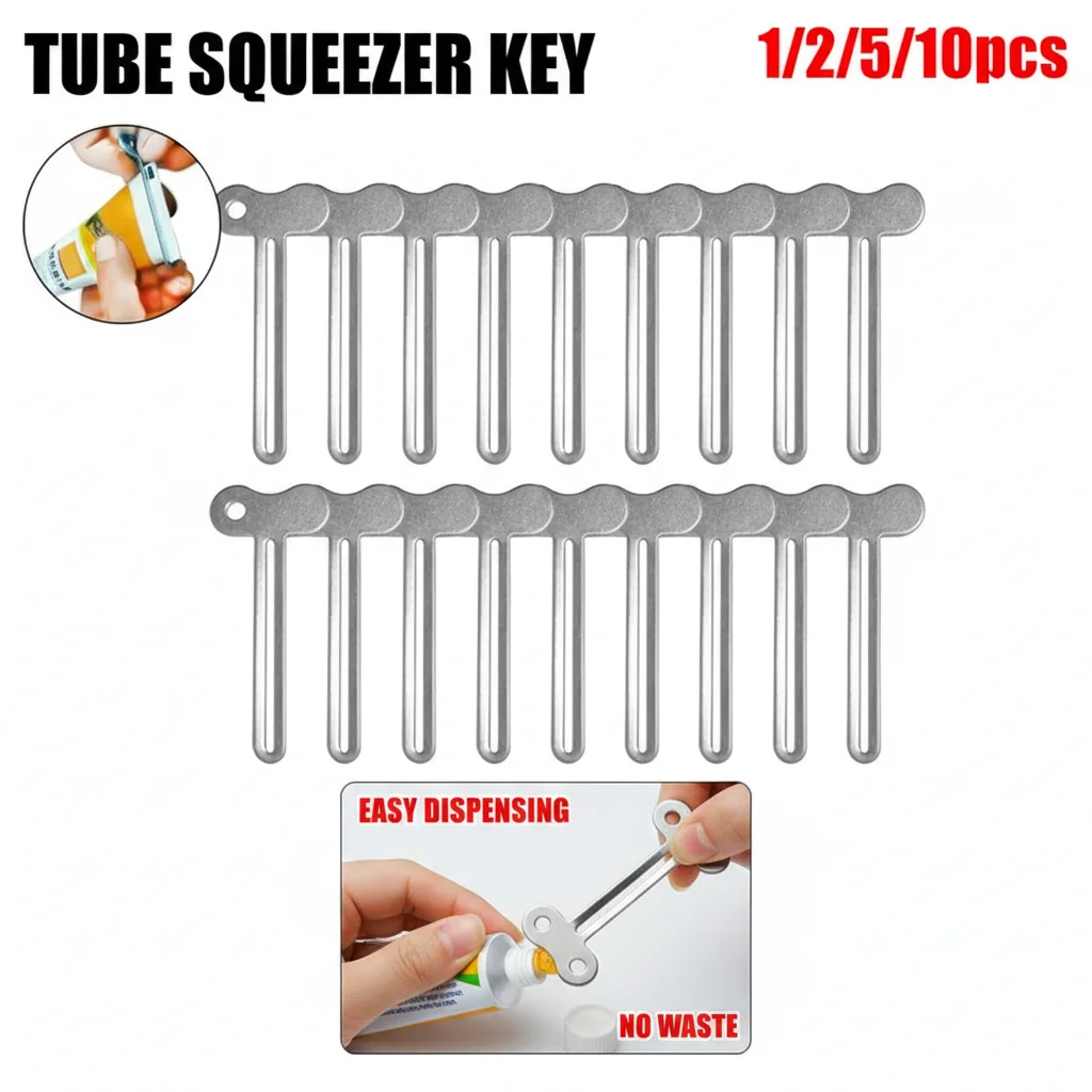 

Stainless Steel Metal Squeezer Clamp Toothpaste Squeezer Cosmetic Facial Cleanser Squeezer Glue Squeezer for Home Organization