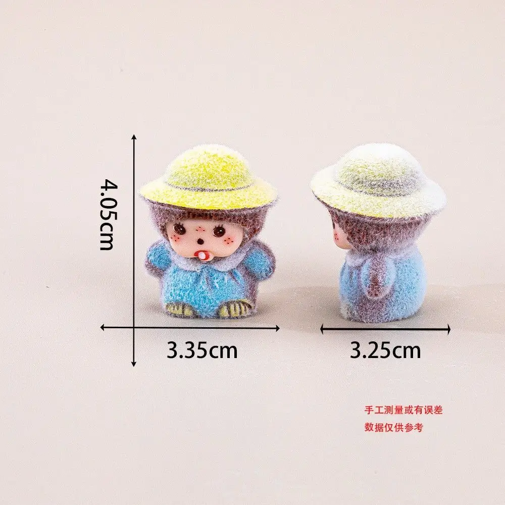 

6pcs Cute New Monqijqij Ornament cute doll ornaments resin crafts high-end niche desk decorations For Gift