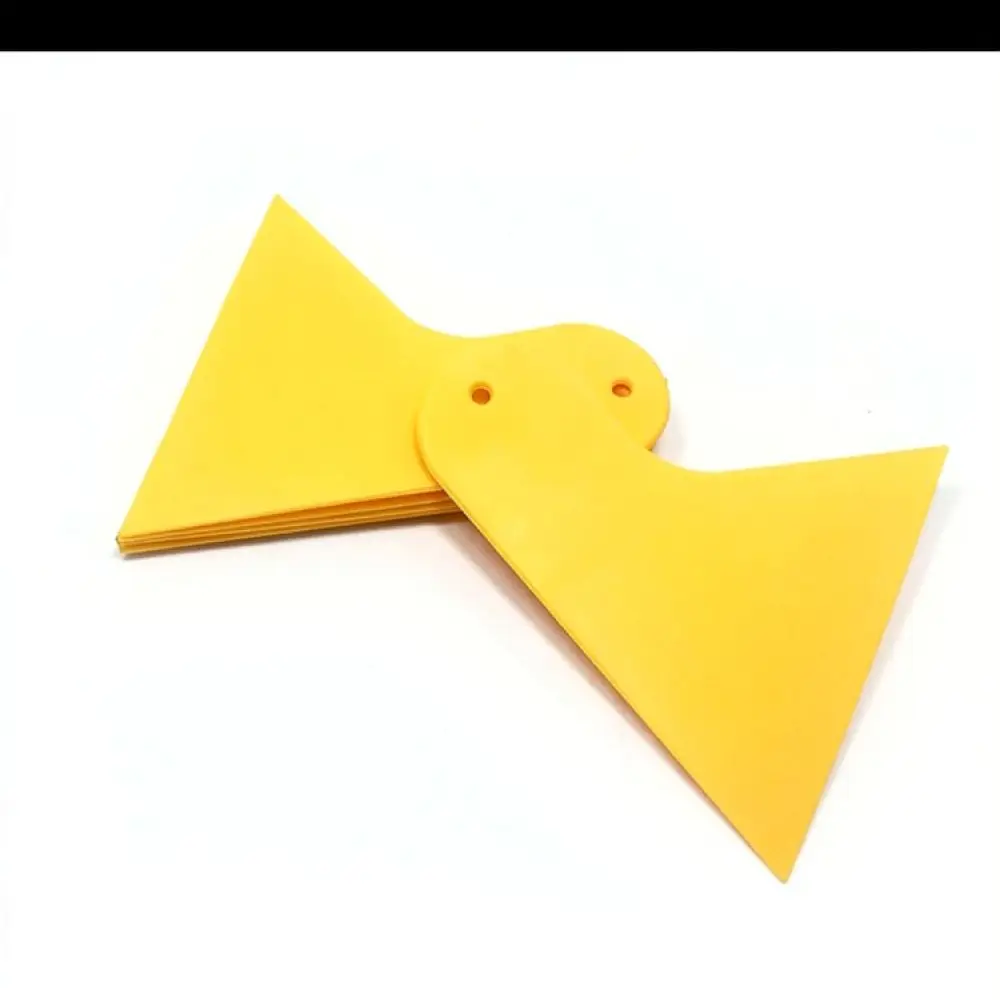 Yellow Triangle Scraper Tool For Car Film Wrap Precise Adhesive Remover Durable Plastic Blade For Maintenance