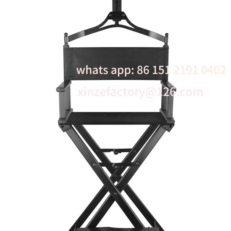 Sedia da regista personalizzabile Confezione piccola pieghevole Sedia pieghevole professionale in lega di alluminio Sedia per trucco da esterno