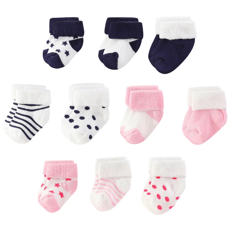 

Fetchmous 5 Pairs 100%Cotton Baby Girls Socks Sets Newborn 0-12M Unisex Baby Boys Socks Infant Supplies Accessories Bebes