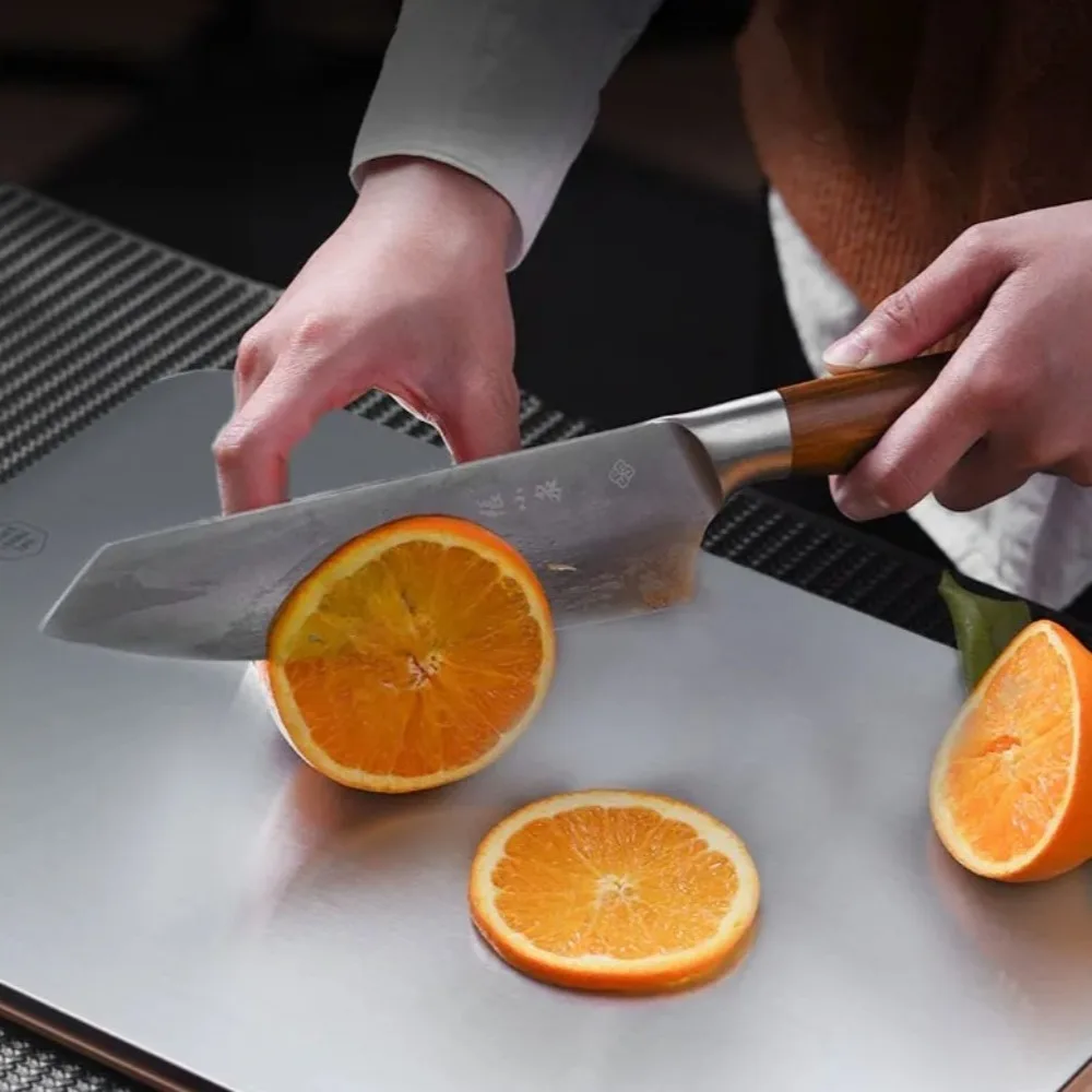 

Double-sided Stainless Steel Cutting Board Anti-mold Mildew-proof Cutting Boards Mats Cut Vegetables Meat Easy Clean