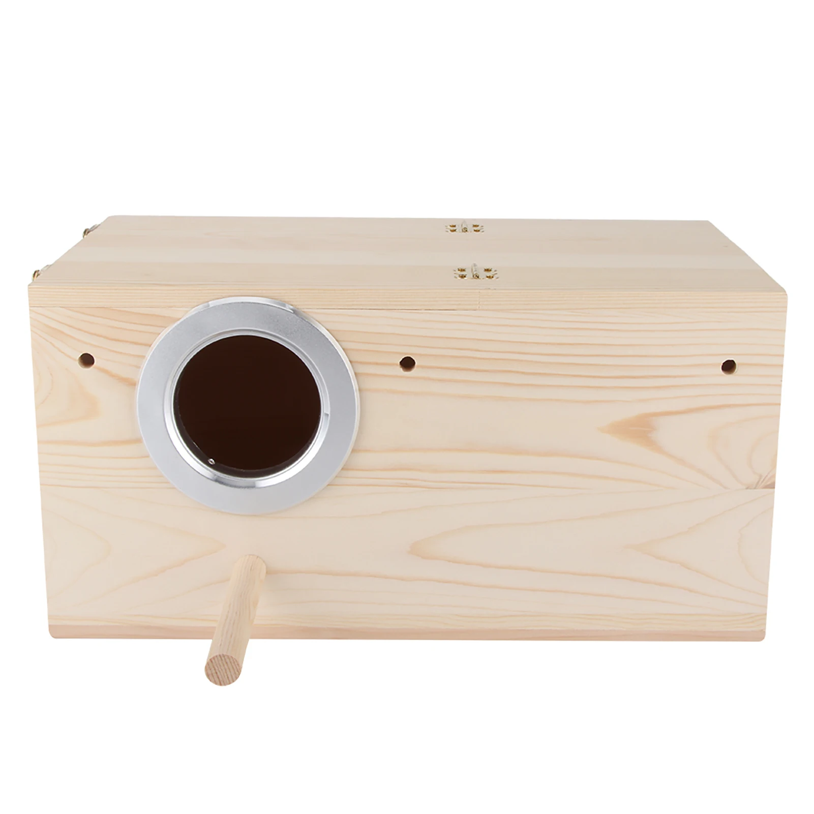 

Wooden Birds Nest Box Durable Cockatiels Bird Breeding Boxes House Decoration For Outdoor Garden