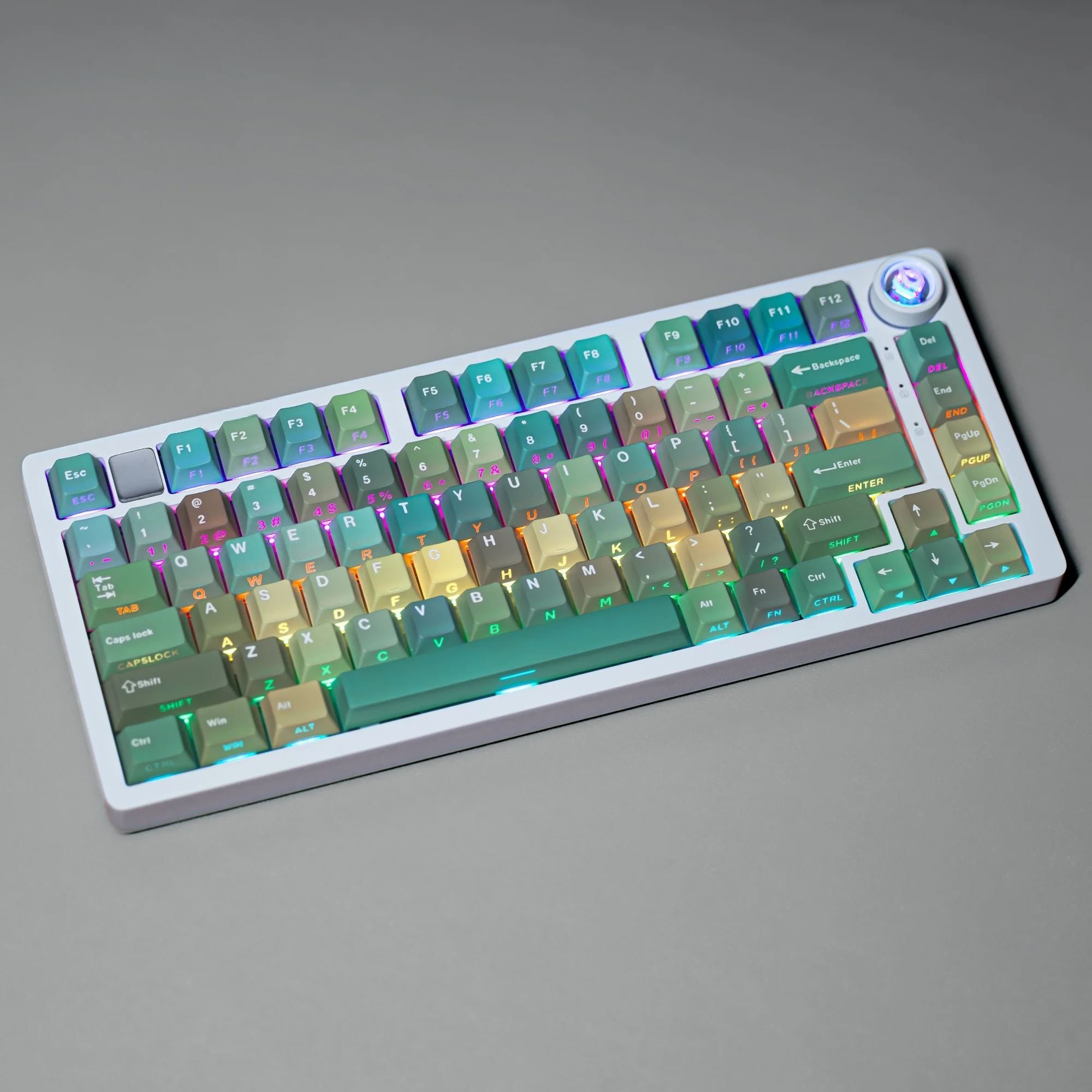 ISO Keycaps Korean Keycaps PBT Cherry Profile Side Backlit Double Print For Mechanical Keyboard