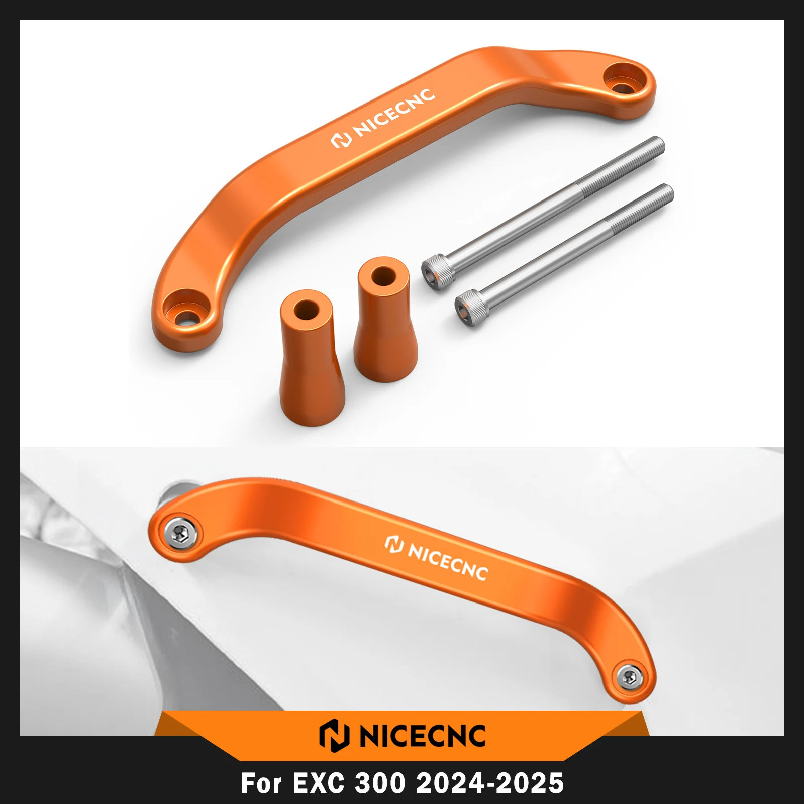 

For KTM 2024-2025 EXC 300 EXCF 350 EXC 450 XCW 300 SX 125 SXF 450 Forged Rear Grab Handle Bar For Husqvarna TE 300 TE 250 FE 450