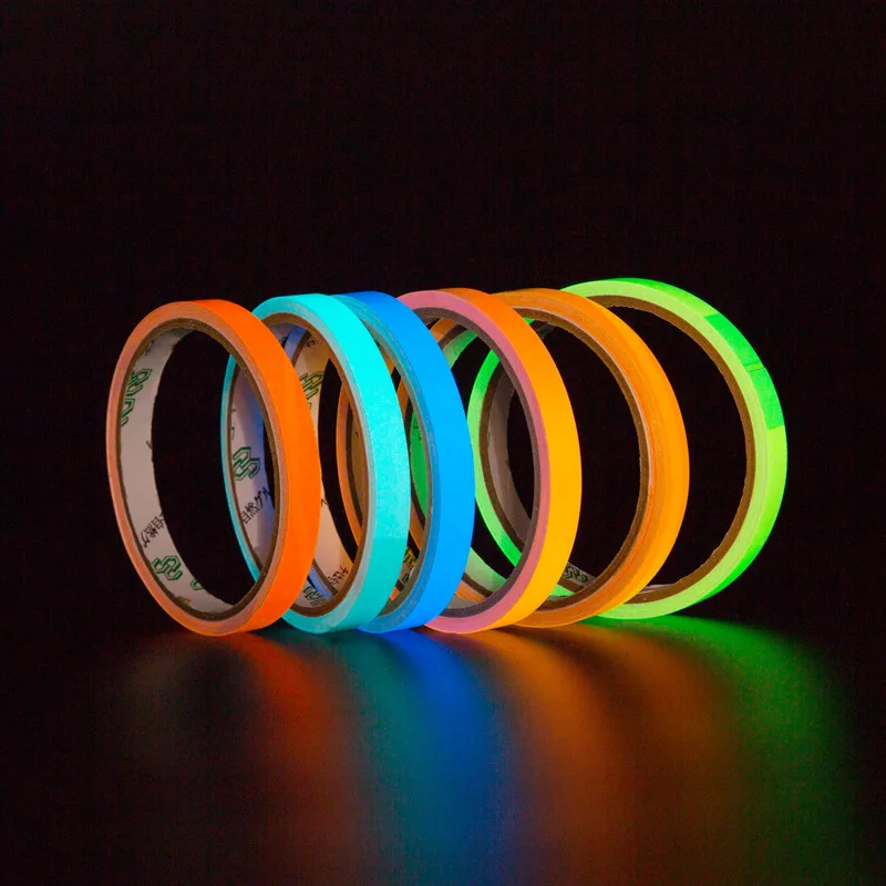 DIY Fluorescent Night Wall Sticker, Luminous Glow in the Dark, Safety Security, Home Decoration, Warning Adhesive Tape