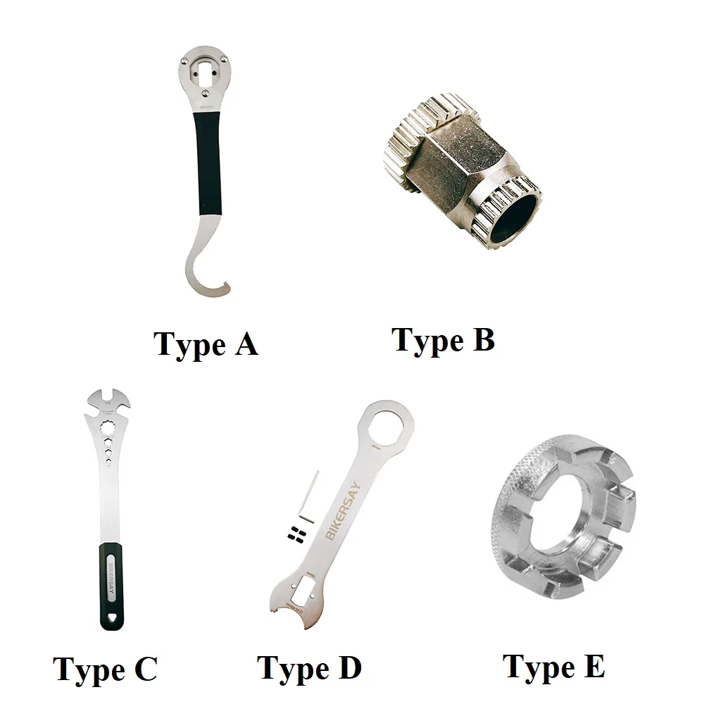 1pc 4 in 1 Bicycle Lock Ring Remover Old Bottom Bracket Spanner Tail Hook Wrench or Ratchet Drum/ Pedal/ BB/ Spoke Wrenchs