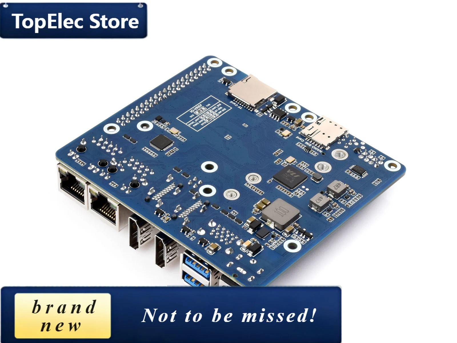 TElec Raspberry Pi CM5 Dual Ethernet Carrier Board Kit With Case & PSU, Dual 4K HDMI, 2.5G LAN, NVMe, 4G/5G Support