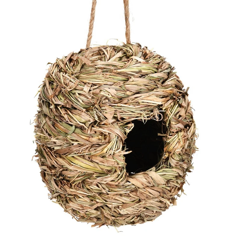 Hot 4 Pack Hanging Bird Nest House For Outside,Ball Shape,Hand Woven,Made Of Natural Grass,Perfect For Garden,Patio