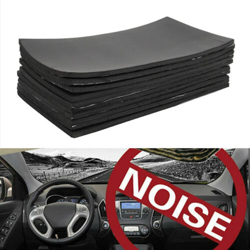 10Pcs 5mm Sound Deadening Damping Mat Car Silent Compact Van Proofing Camper Sound Heat Insulation Auto Interior Accessories