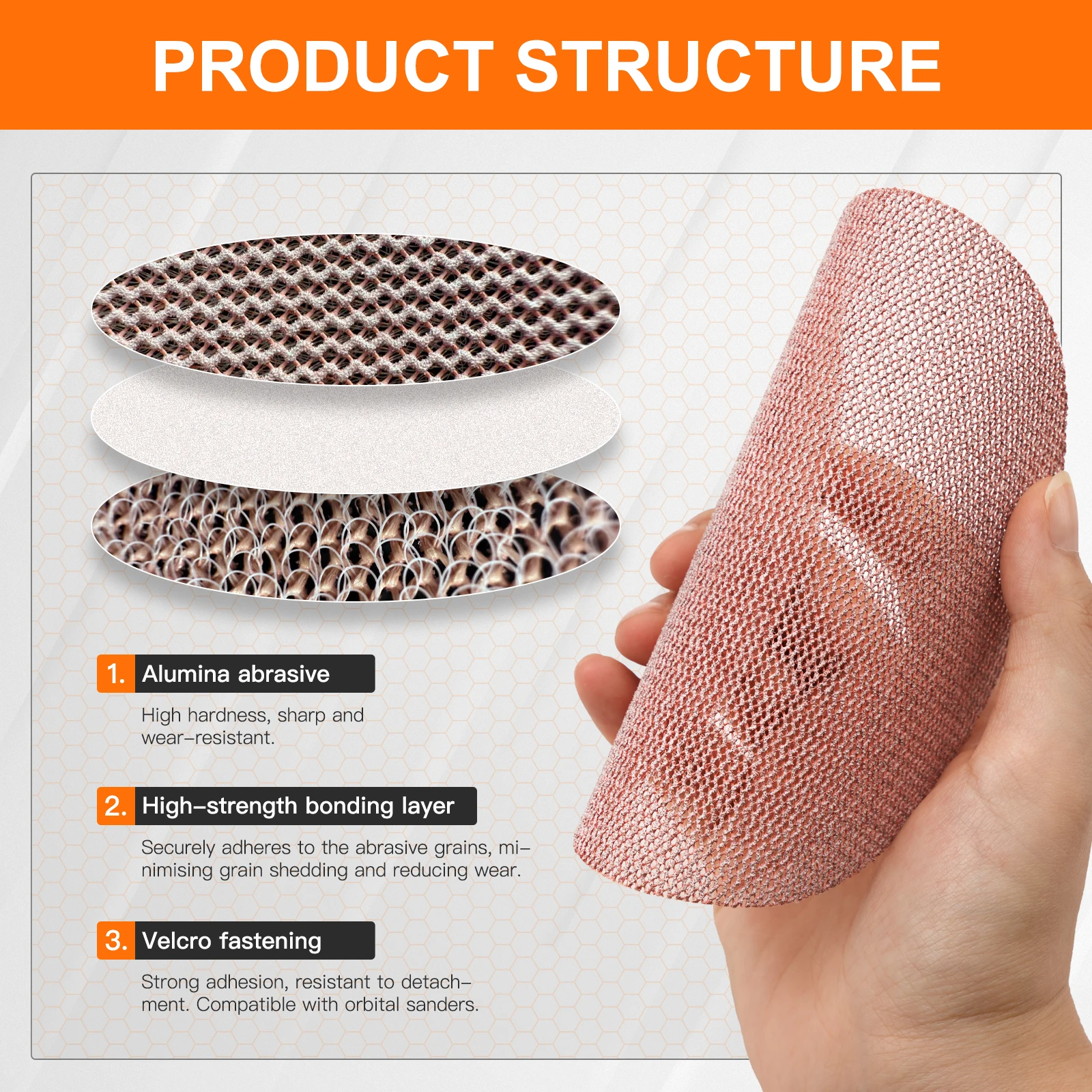 5 بوصة شبكة الرملي أقراص هوك وحلقة جلخ الغبار الحرة القرص مكافحة حجب صافي الصنفرة ورقة للجسم السيارات الخشب دريوال المعادن