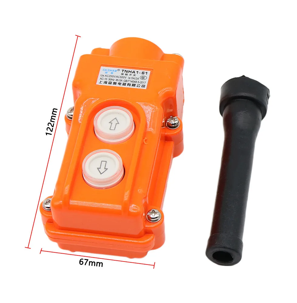 COB-61 COB-62 COB-63 Arrow mark Rain proof crane control switch lifting button Self reset electric hoist operating handle