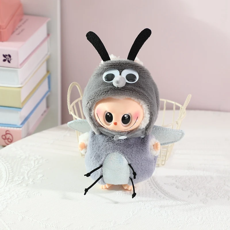 

10-17cm Cartoon Labubu Clothes Cute Simulation Mosquito Set Plush Doll Clothes Accessories Toys Gifts Anime Game Periphery