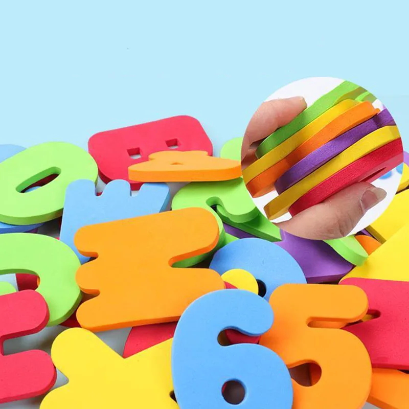 Puzzle cognitif pour enfants, lettres EVA trempées dans l'eau, numéros de salle de bain, douche, éducation précoce, jouets de jeu aquatique