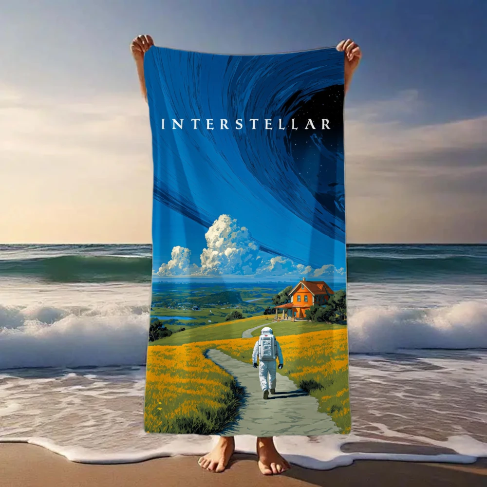 1pc Movie Nolan Beach Towel Science Fiction Sty Microfiber Towel for Wedding Party Souvenir for Beach Swimming Bath Yoga Seaside