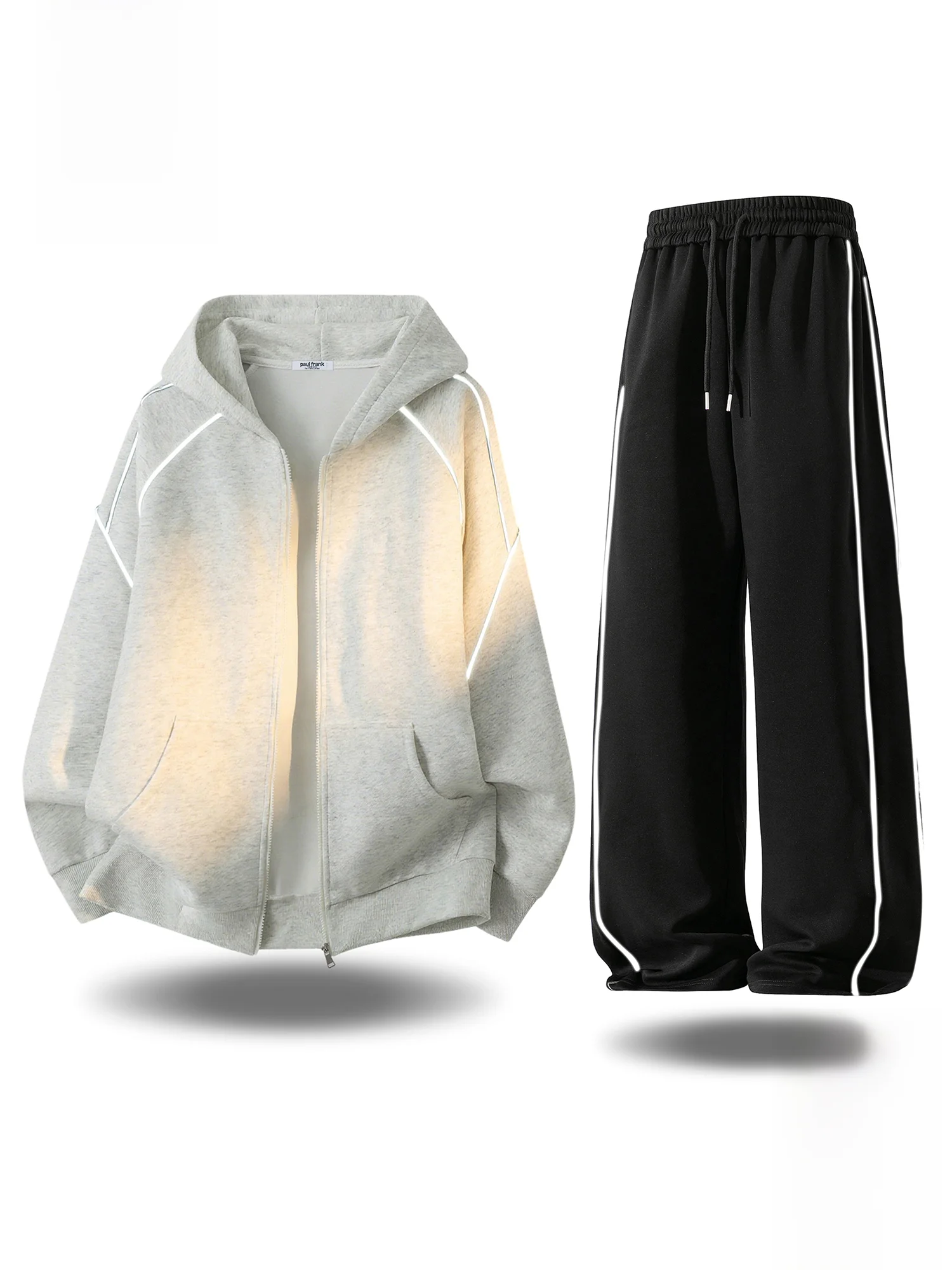 

PaulFrank Spring New Casual Sports Set Men Heavyweight Hoodie Straight Casual Pants Polyester Fiber Long Sve Long Pants