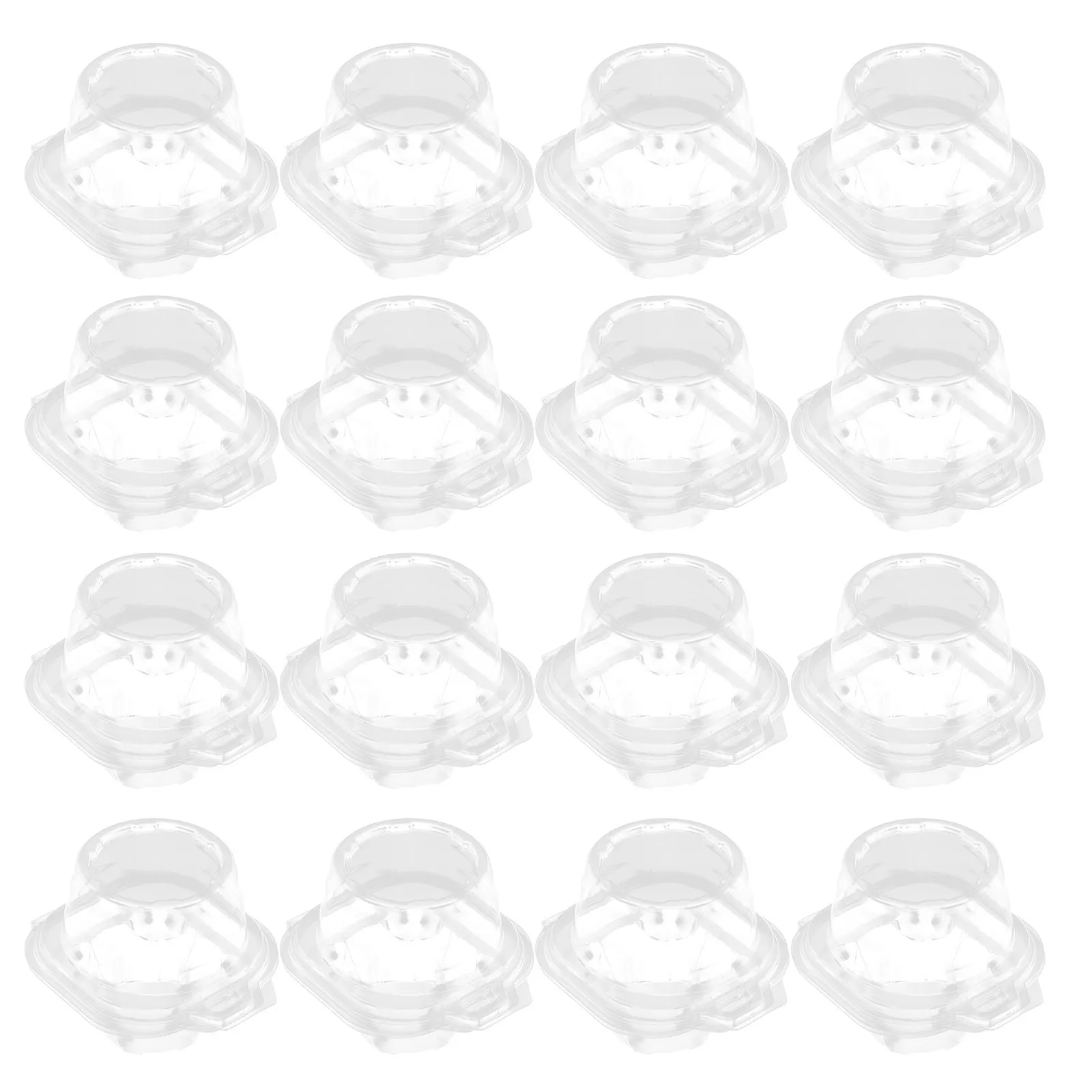 50Pcs Egg Tart Paper Cups Thickened Plastic Cake Boxes Waterproof Dessert Packing Boxes Cake Containers for Bakery Coffee Shop