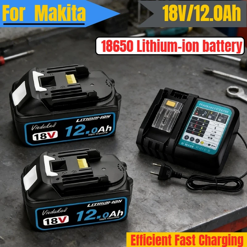 

18V 12000mAh Rechargeable Lithium Battery For Makita BL1850 BL1840 BL1830 18V Power Tool Battery