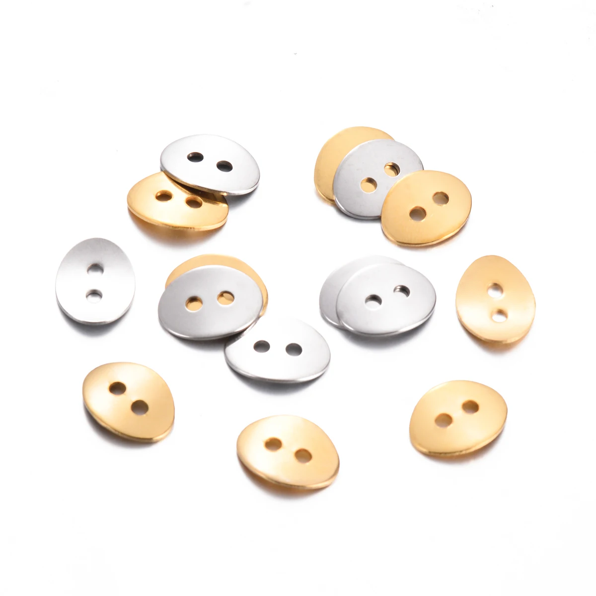 50 Pcs Stainless Steel Jewelry Making for Bracelet Clasp Connectors Button Snaps Bracelet Clasps for Necklaces, Rings, Bangle